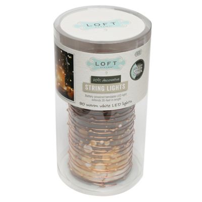 Buy Loft Living 20-Foot 62-Count LED Copper String Lights from Bed Bath & Beyond